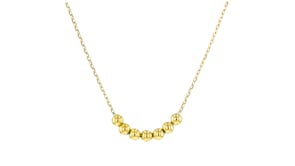 Italian 14kt Yellow Gold Beaded Centerpiece Necklace