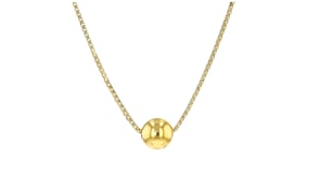 Italian 6mm 18kt Gold Vermeil Bead Necklace