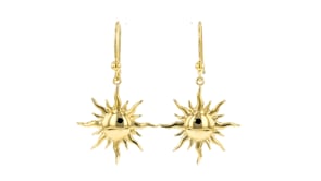 Italian 18kt Gold Over Sterling Sun Drop Earrings
