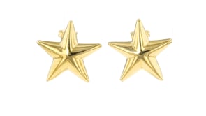 Italian 18kt Gold Over Sterling Star Earrings