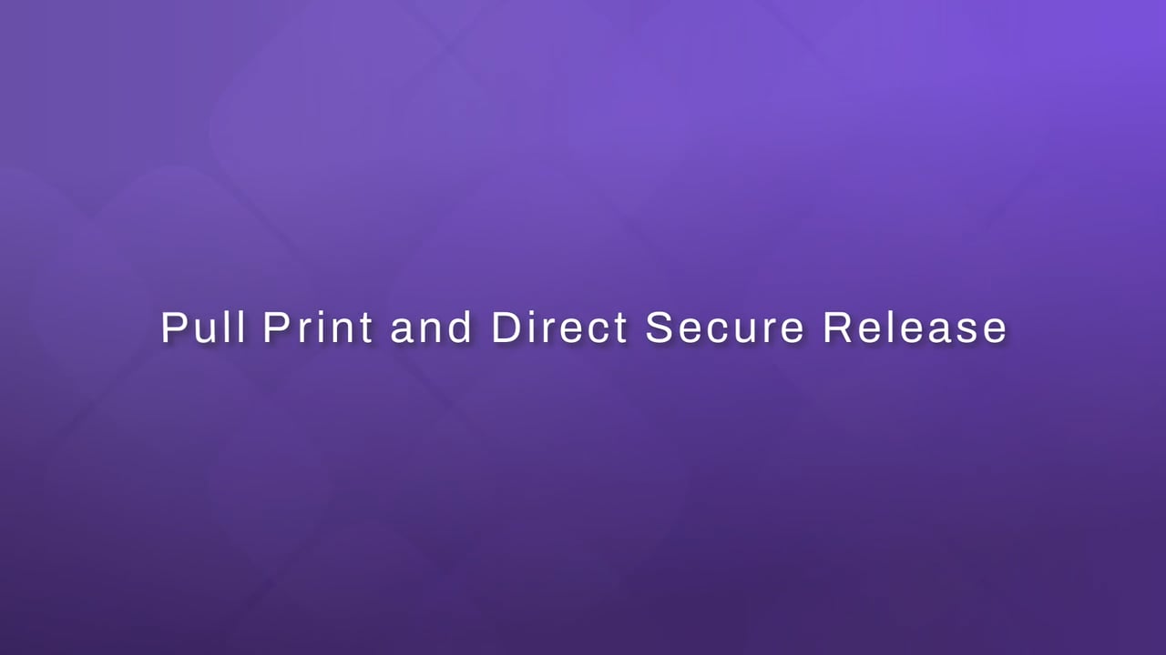 Release Pull Print and Secure Print Jobs | Videos & Movies on Vimeo