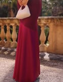 Video: Vestido largo de invitada entallado con tirante fino