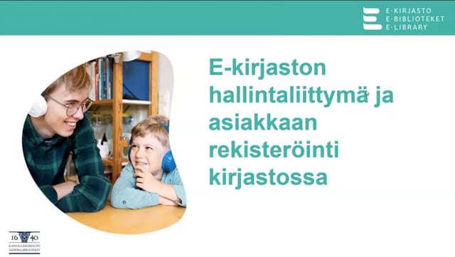 E-kirjasto: Asiakkaan rekisteröinti ja hallinnointiliittymä
