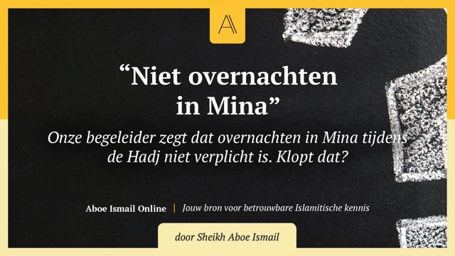 Niet overnachten in Mina
