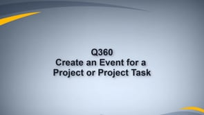 Create a Project Event