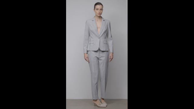 Blazer Alfaiataria Cinza Dominique 