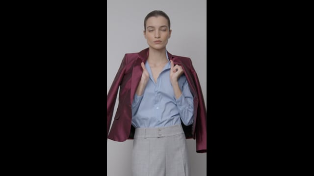 Calça Pantalona Alfaiataria Cinza Marcela 