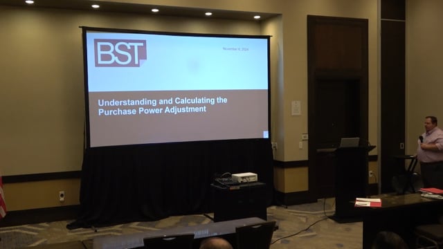 Understanding and Calculating the Purchase Power Adjustment by Brendan Kennedy from BST - A&F Workshop