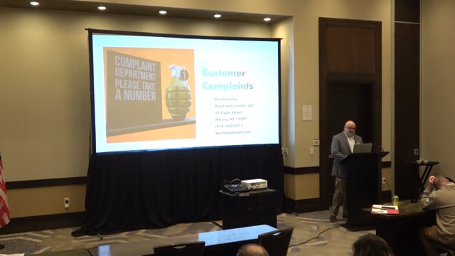 Customer Complaints, and NYMPA Tariff Amendments by Ken Podolny from Read & Laniado - A&F Workshop