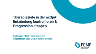 Therapieziele in der axSpA: Entzündung kontrollieren & Progression stoppen