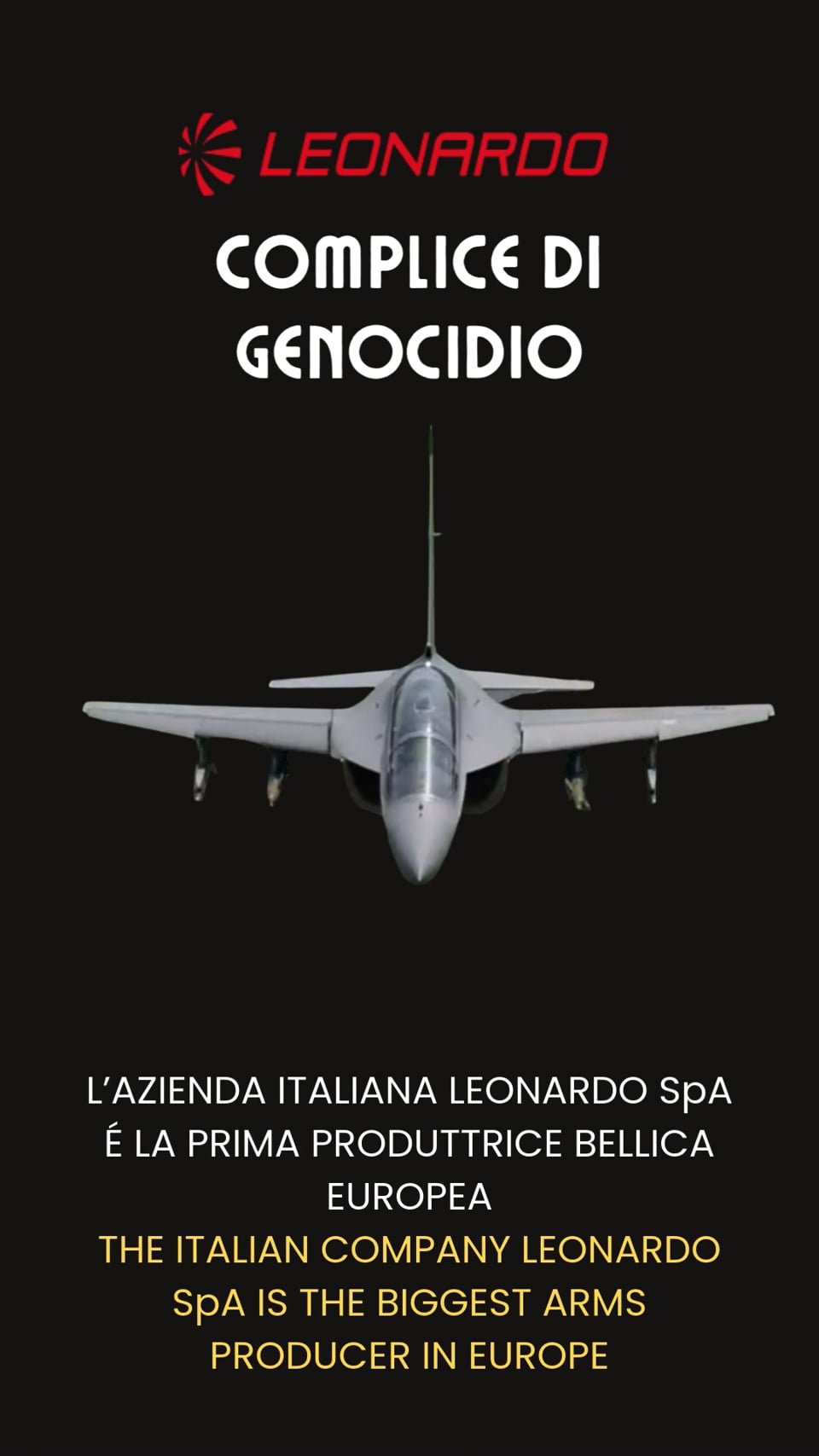 ITALIA/guerra. ESCLUSIVO! Il ruolo di Leonardo Spa nel genocidio e nell'eventuale  ricostruzione di Gaza