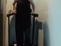 Ana rides the Treadmill!