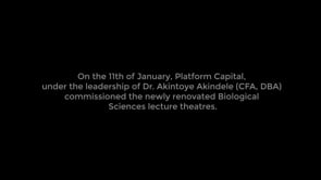 Dr. Akintoye Akindele Commissioned the newly renovated Biological Sciences Lecture Theatres