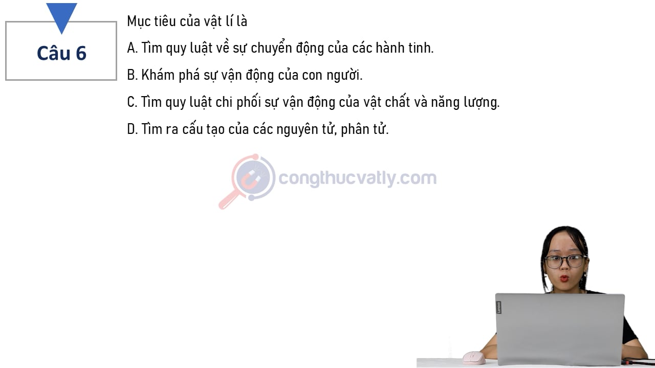 Mục tiêu của vật lí là