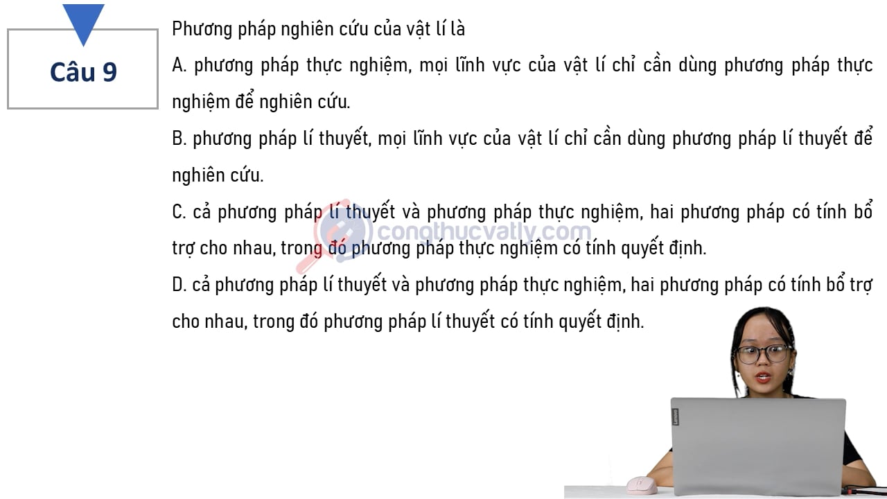 Phương pháp nghiên cứu của vật lí là