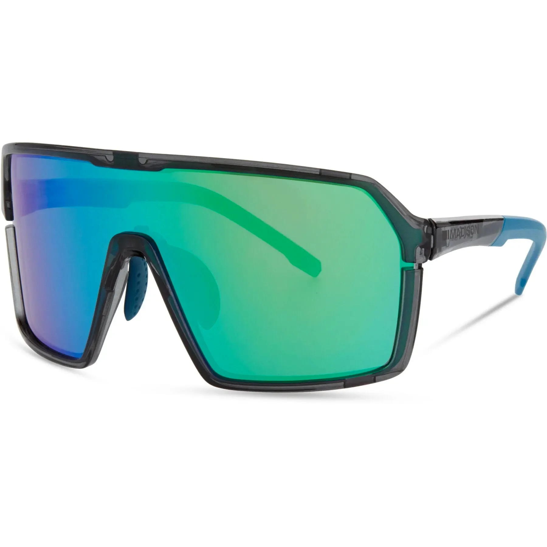 Madison Eyewear Crypto Matt Black Sunglasses - Black Mirror Lens