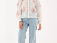 White embroidered blouse with sun detail | My Jewellery