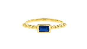 .30 Carat Lab-Grown Sapphire Ring in 18kt Gold Vermeil