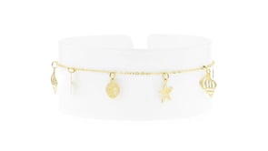 Italian 14kt Yellow Gold Sea Life Station Bracelet