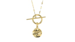 Italian 14kt Yellow Gold Wavy Disc Charm