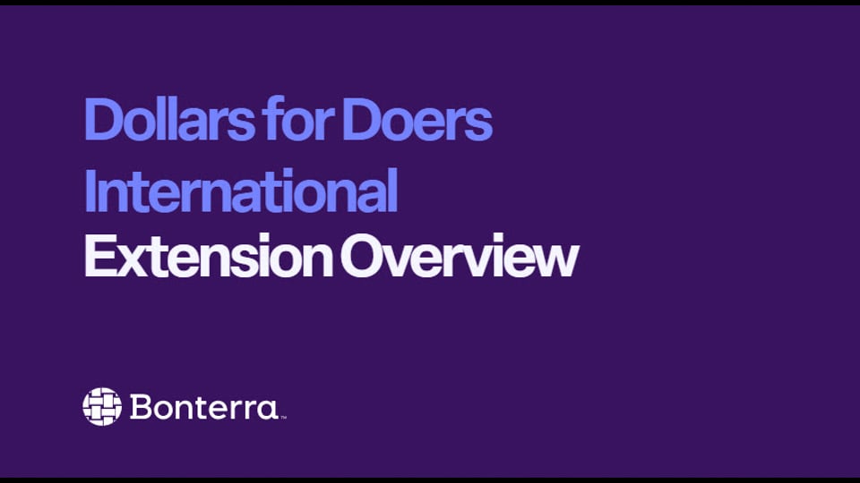 Dollars for Doers International Extension