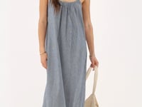 Blue striped maxi dress | My Jewellery