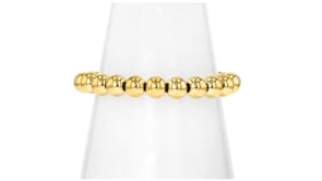 3mm 10kt Yellow Gold Bead Stretch Ring