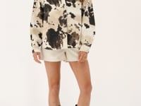 Brown oversized blouse with cow print | My Jewellery