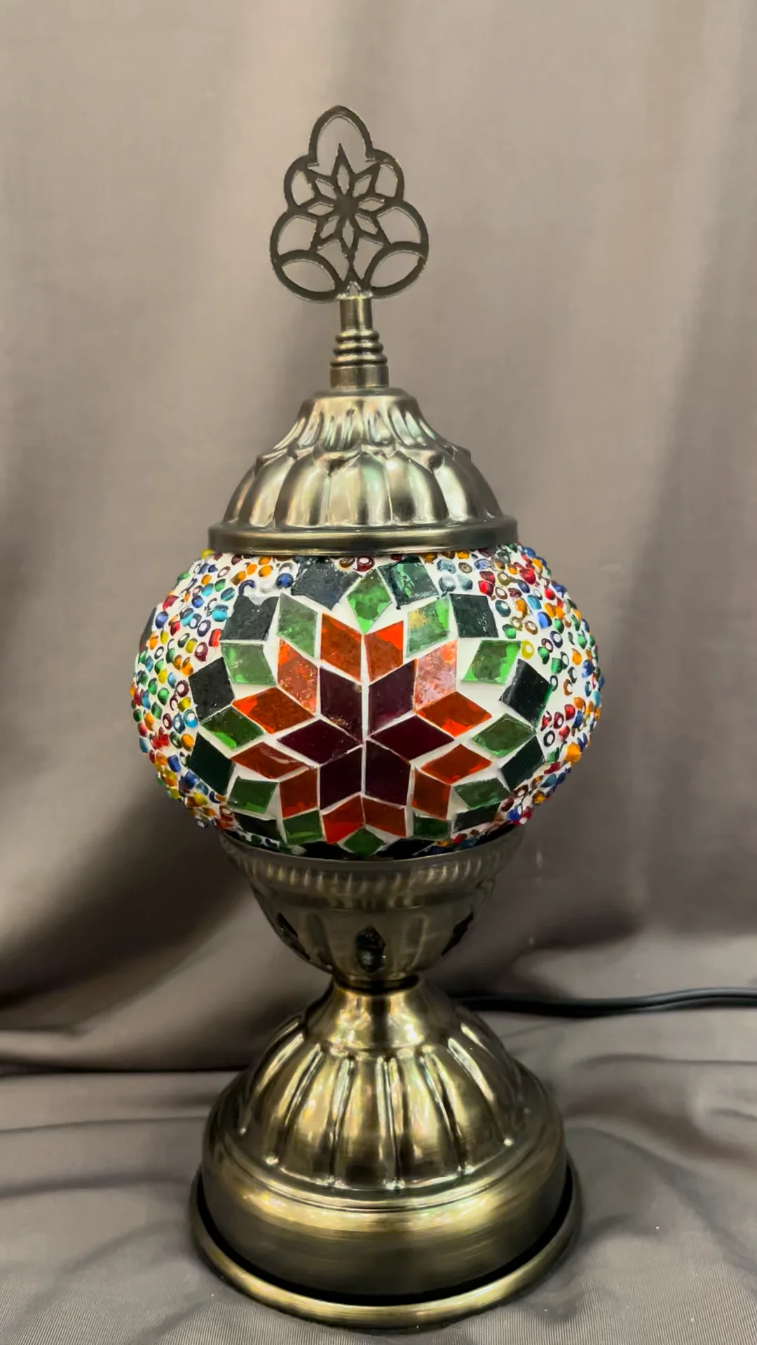 トルコランプ ラウンドタイプ Sサイズ【送料無料】〈b1_ro_0001〉 トルコモザイクランプ Sサイズ | zakurotokyo