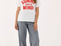 White T-shirt "Sunny state of mind" | My Jewellery