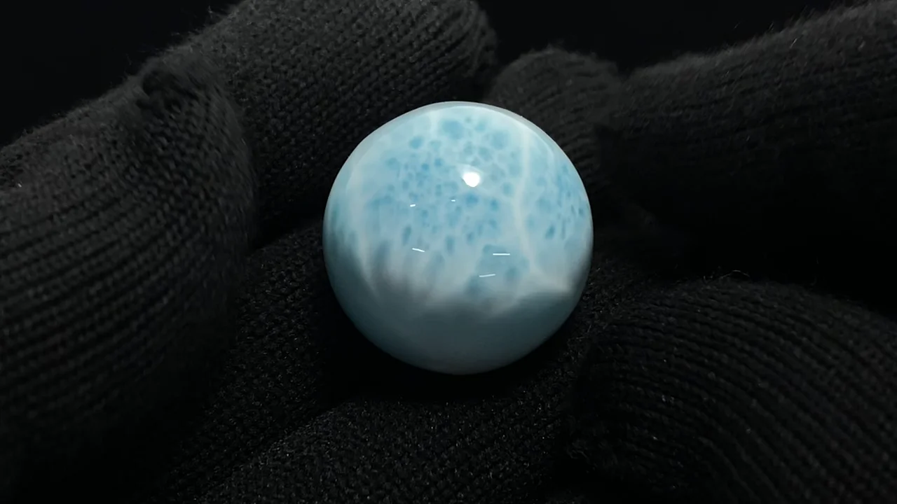 ラリマー AAA ラウンド20mm 1個 NO.2【1点もの】 - 天然石ビーズ