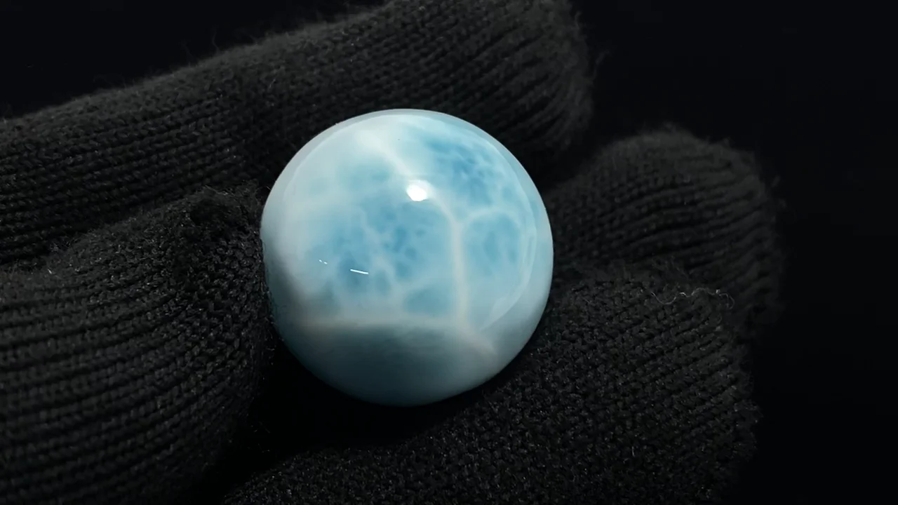 ラリマー AAA ラウンド20mm 1個 NO.6【1点もの】 - 天然石ビーズ