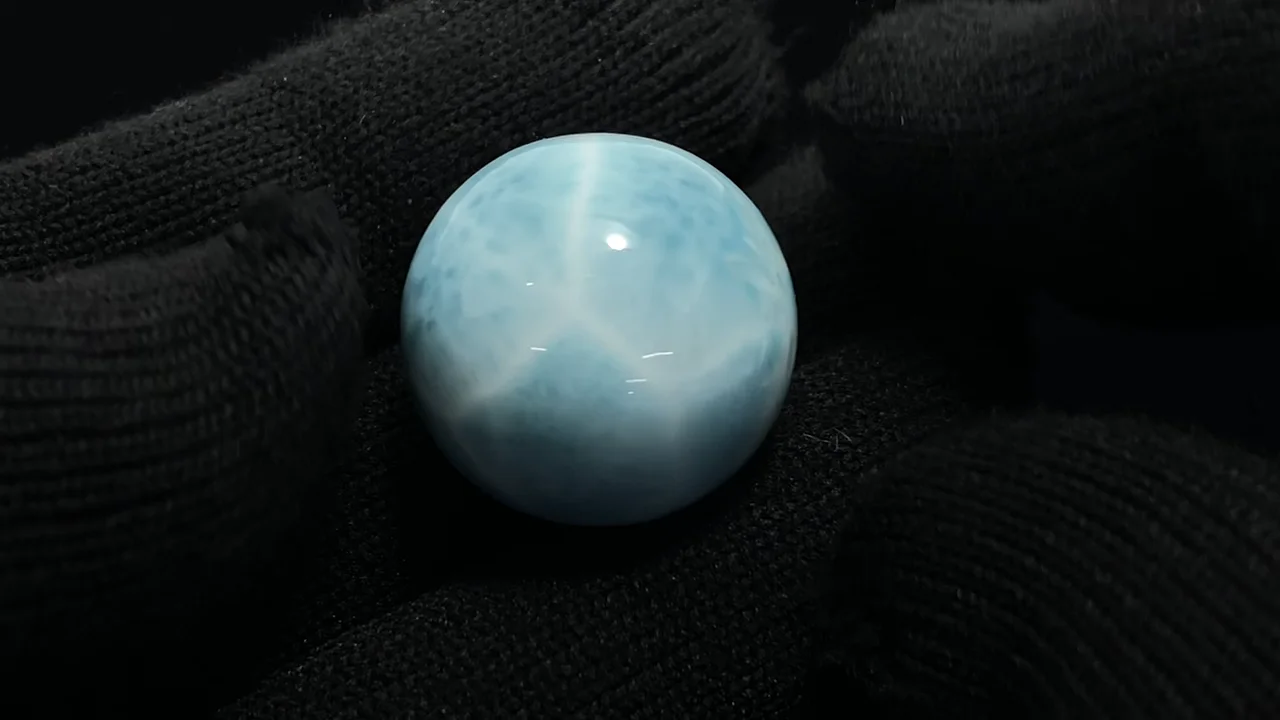 ラリマー AAA ラウンド20mm 1個 NO.9【1点もの】 - 天然石ビーズ