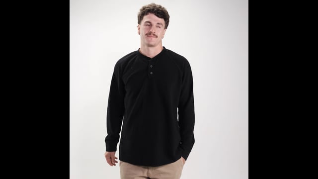 Camisa Henley - Preta