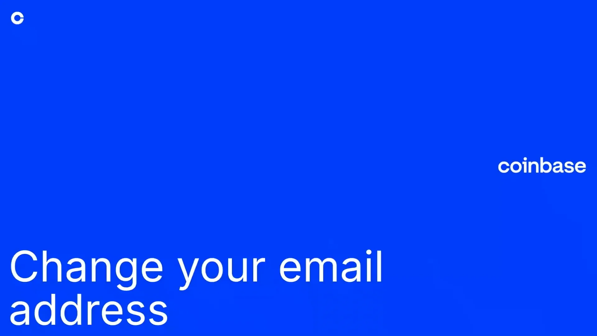 Change your email address