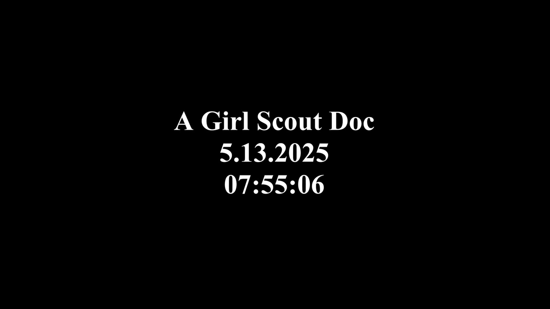A Girl Scout Doc