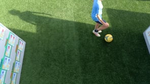 Skill 25) Pass & Control, Roll, Outside Pass, Pull back - Right Foot