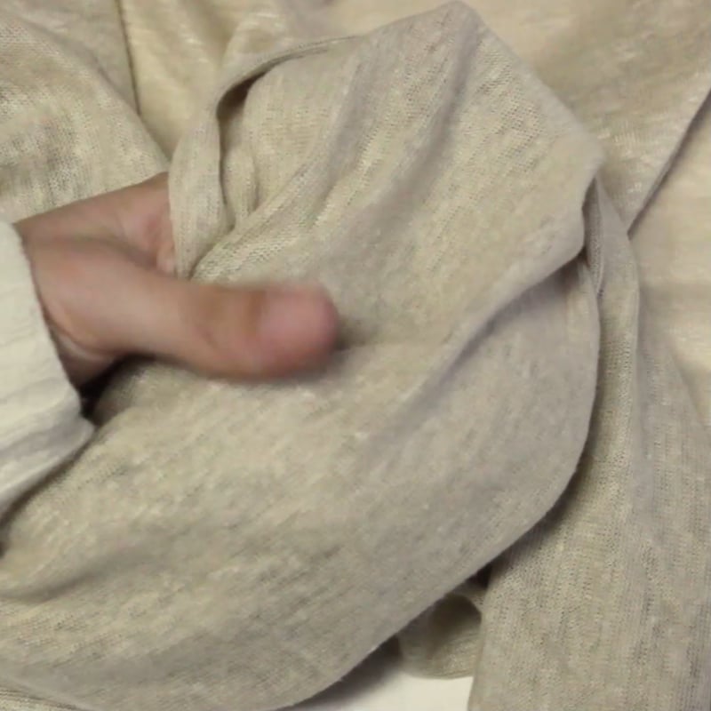 Vidéo: Jersey 100% lin - Beige