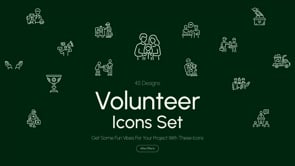 Animated Volunteer Icon Set, an Outline Icon by Prosymbols (Thumbnail 3 of 3)