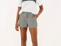 Black and white striped shorts | My Jewellery