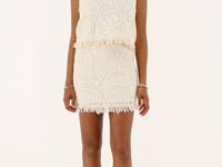 Beige mini skirt with embroidery | My Jewellery