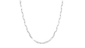 2.5mm Sterling Silver Paper Clip Link Necklace