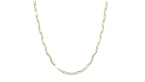 2.5mm 18kt Gold Over Sterling Paper Clip Link Necklace