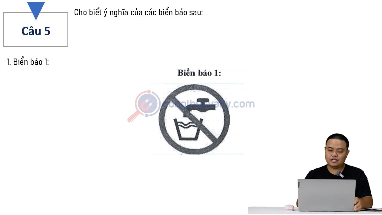 Cho biết ý nghĩa của các biển báo sau: