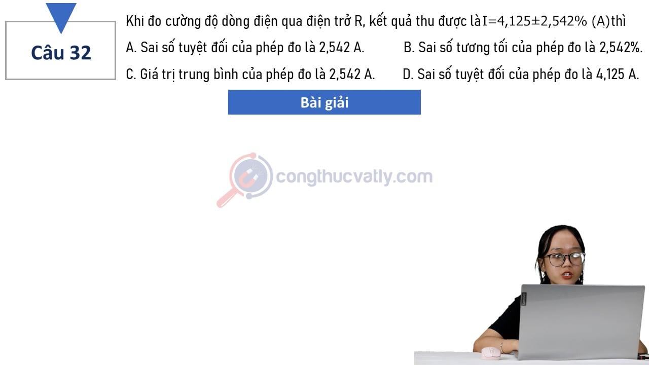 Khi đo cường độ dòng điện qua điện trở R