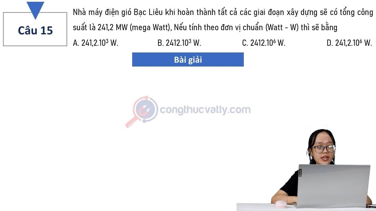 Nhà máy điện gió Bạc Liêu khi hoàn thành tất cả các giai đoạn xây dựng sẽ có tổng công suất là 241,2 MW (mega Watt).