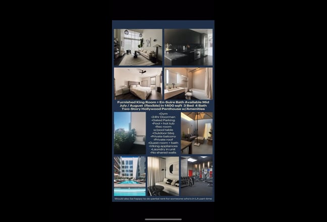 Bedroom w/bath in Luxury Hollywood 3bed Penthouse Main Photo