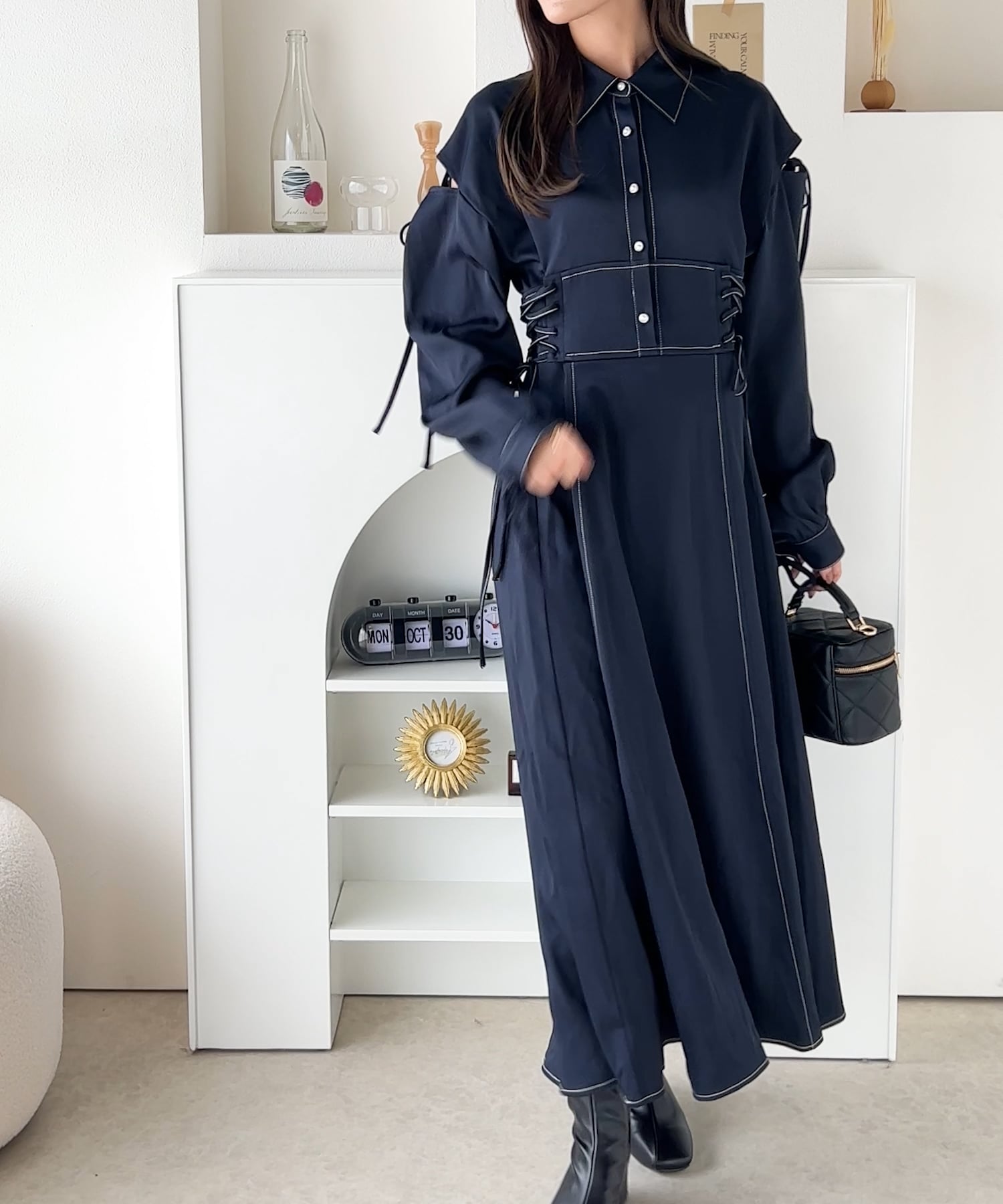 サトムラプロデュース】【50cmセルフカット可能】 HEBANEワンピ サト