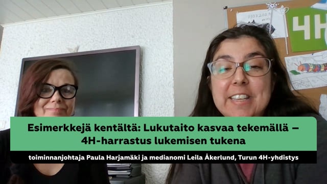 Leila Åkerlund ja Paula Harjamäki: Lukutaito kasvaa tekemällä – 4H-harrastus lukemisen tukena
