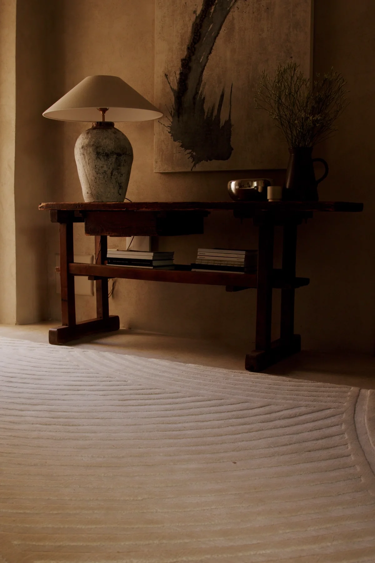 Sono Shell Handloomed Tibetan Wool Cut Pile & Carving rug